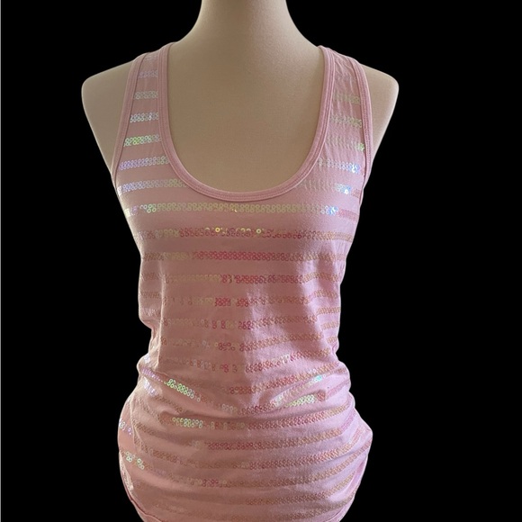 RUE21 Pink Fitted Sleeveless‎ Tank Top Sequined - Picture 9 of 11